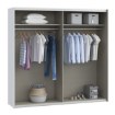 Forte Розсувна шафа 220 см Sophistispace, біла, SSQS92411-120 - Home Club, зображення 3