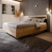 Forte Ліжко 140x200 см з ящиком для речей Baderna, дуб Mauvella/чорний, BDNL1142-M635 - Home Club
