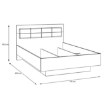 Forte Ліжко 140x200 см з ящиком для речей Baderna, дуб Mauvella/чорний, BDNL1142-M635 - Home Club, зображення 6