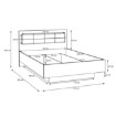 Forte Ліжко 140x200 см з ящиком для речей Baderna, дуб Mauvella/чорний, BDNL1142-M635 - Home Club, зображення 7