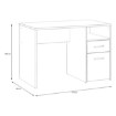 Forte Письмовий стіл 110x60 см із шухлядою та шафкою Culgoa, дуб Artisan, CUGB111-C881 - Home Club, зображення 6