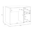 Forte Письмовий стіл 110x60 см із шухлядою та шафкою Culgoa, дуб Artisan, CUGB111-C881 - Home Club, зображення 7