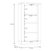 Forte Навесная витрина 70 см Duro, дуб Riviera/дуб Cabezone, DURH111-M954 - Home Club, изображение 10