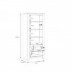 Forte Комод із шухлядами Havanna, дуб зі старінням, HVNR712-D67 - Home Club, зображення 5