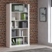 Forte Асиметрична книжкова шафа 115 см Duro, біла сосна/античний дуб, DURR621-T75 - Home Club