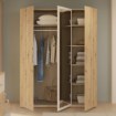 Forte Шафа з дзеркалом 170 см Tanaia Дуб Artisan/Пісочний, IRDS931-Q225 - Home Club, зображення 2