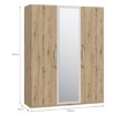 Forte Шафа з дзеркалом 170 см Tanaia Дуб Artisan/Пісочний, IRDS931-Q225 - Home Club, зображення 9