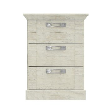 Forte Висока тумбочка 50 см із шухлядами Kashmir, біла сосна, KSMK113-D43 - Home Club
