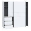Forte Шкаф-купе 200 см с ящиками Winn 2, белый, W2QS323E71-120 - Home Club, изображение 5