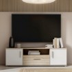 Forte Тумба під телевізор 140 см Ikoli Дуб Сонома/Білий, IKLT031-Q45F - Home Club