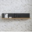Forte Настінна полиця 160 см Kaszimiro Дуб Waterford/Чорний, KZMB02-M328 - Home Club