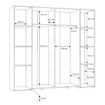 Forte Розсувна шафа 200 см Narago Дуб Сонома/Білий, KLTS62321-Q45 - Home Club, зображення 7
