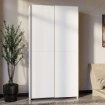 Forte Розсувна шафа 100 см, біла, HMNS62231-120 - Home Club, зображення 2