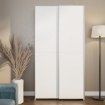 Forte Розсувна шафа 100 см, біла, HMNS62231-120 - Home Club, зображення 3