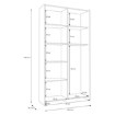 Forte Розсувна шафа 100 см, біла, HMNS62231-120 - Home Club, зображення 12