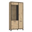 Forte Вітрина 100 см Trondheim Дуб Artisan/Дуб чорний, TDHV821L-C773 - Home Club, зображення 6