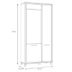 Forte Вітрина 100 см Trondheim Дуб Artisan/Дуб чорний, TDHV821L-C773 - Home Club, зображення 9