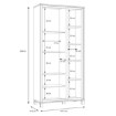 Forte Вітрина 100 см Trondheim Дуб Artisan/Дуб чорний, TDHV821L-C773 - Home Club, зображення 10