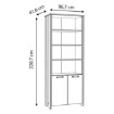 Forte Висока шафа Clif Old – Wood Vintage/Бетон, CLFR725-C546 - Home Club, зображення 5