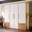 Forte Шафа 210 см із шухлядами, дуб Artisan/білий, MKSS846-C830 - Home Club