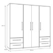 Forte Шафа 210 см із шухлядами, дуб Artisan/білий, MKSS846-C830 - Home Club, зображення 6