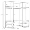 Forte Шафа 210 см із шухлядами, дуб Artisan/білий, MKSS846-C830 - Home Club, зображення 7