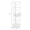 Forte Узкая витрина шириной 50 см с ящиком Penkridge Secret Grey/Dąb Szlachetny, PKDV711-M848 - Home Club, изображение 10