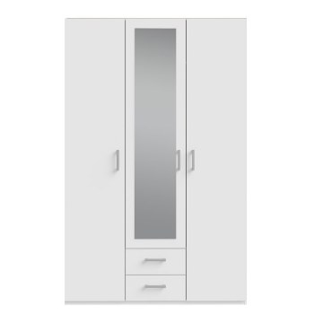 Forte Шкаф с зеркалом и ящиками 130 см Econobox 2, белый, ECBS931-120 - Home Club