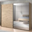 Forte Шкаф-купе с зеркалом 270 см Trondheim, дуб Artisan, TDHS1211-D78 - Home Club