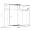 Forte Шкаф-купе с зеркалом 270 см Trondheim, дуб Artisan, TDHS1211-D78 - Home Club, изображение 8
