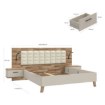 Forte Каркас кровати + тумбочки, RCQL1184B-Q250 - Home Club, изображение 9