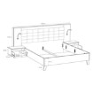 Forte Каркас кровати + тумбочки, RCQL1184B-Q250 - Home Club, изображение 10