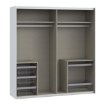Forte Розсувна шафа 200 см Sophistispace, біла, SSQS32411-120 - Home Club, зображення 3
