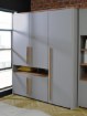 Forte Шафа 160 см Surfinio Сірий/Дуб Катанія, SFNS731-M378 - Home Club