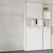 Forte Шафа з дверцятами 85 см Keflavik Білий/Дуб Artisan, KFLR822-C881 - Home Club, зображення 2