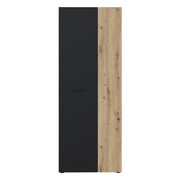Forte Шафа для взуття 70 см Net306 Дуб Artisan/Чорний, MS263-M712 - Home Club