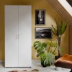 Forte Біла шафа 80 см з штангою та полицею, JOES723-120 - Home Club
