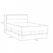 Forte Підліткове ліжко 120x200 см Lya Дуб Mauvella/Дуб Cabezone, LYAL1122-M687 - Home Club, зображення 3