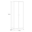 Forte Біла шафа з полицями, T2KK821-120 - Home Club, зображення 6