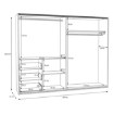 Forte Розсувна шафа 250 см із шухлядами Winn 2, дуб Artisan/бетон, W2QS52331-C752 - Home Club, зображення 7