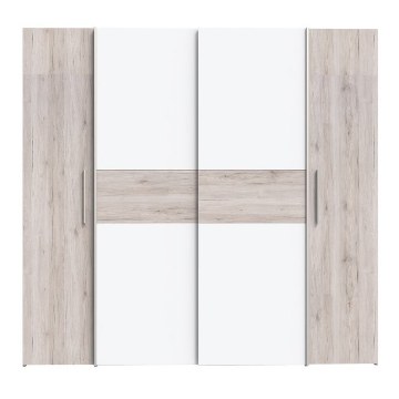 Forte Шафа 200 см Narago, пісочний дуб/білий, KLTS62321-P79 - Home Club