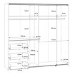 Forte Шкаф-купе 200 см с ящиками Winn 2, дуб «Флагстафф» светлый/графит, W2QS323E71-M629 - Home Club, изображение 7