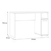 Forte Письменный стол 110x50 см с тумбой Niko, дуб Artisan, CPLB21N-D78 - Home Club, изображение 7