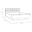 Forte Двуспальная кровать 160x200 см с ящиком для хранения Bellevue, черный дуб/благородный дуб, BLQL5164-L41 - Home Club, изображение 6