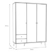 Forte Шафа для одягу L, HLTS731LEC-M793 - Home Club, зображення 6