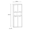 Forte Шафа з дверцятами 85 см Keflavik Білий/Графіт, KFLR822-J53 - Home Club, зображення 6