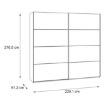Forte Розсувна шафа 220 см Clif Old – Wood Vintage/Бетон, RCQS92411-C754 - Home Club, зображення 6