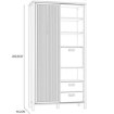 Forte Стелаж 100 см з ламелями та шухлядами Jytana Дуб Mauvella/Чорний, JTNR722L-M635 - Home Club, зображення 8