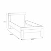 Forte Односпальне ліжко 90x200 см Snow, біле, SNWL09-C50 - Home Club, зображення 3