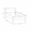 Forte Односпальне ліжко 90x200 см Snow, біле, SNWL09-C50 - Home Club, зображення 4